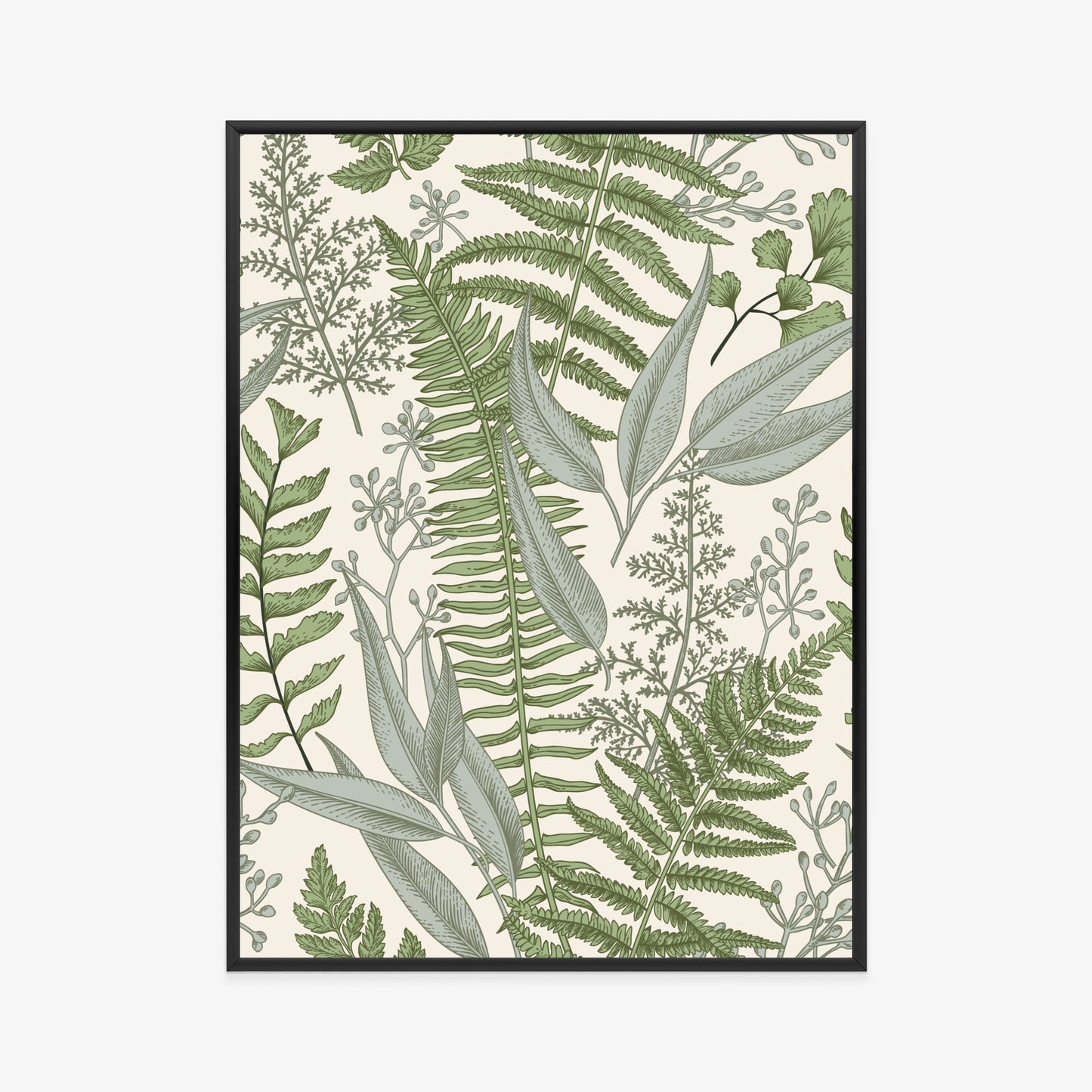 Poster Vintage-Wildpflanzen Auf Beigem Hintergrund