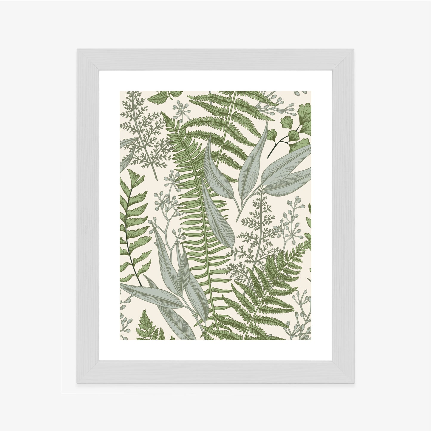 Poster Vintage-Wildpflanzen Auf Beigem Hintergrund