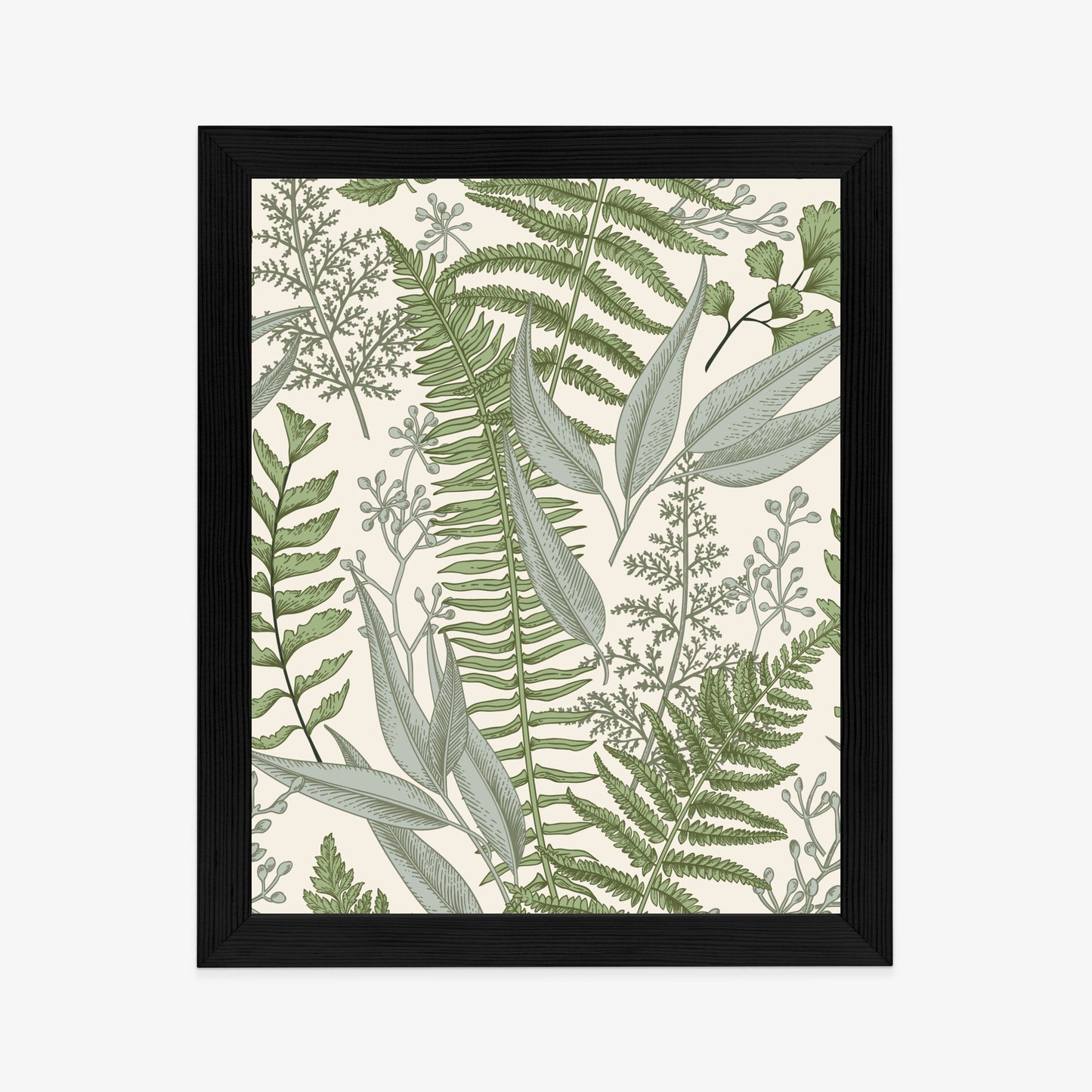 Poster Vintage-Wildpflanzen Auf Beigem Hintergrund