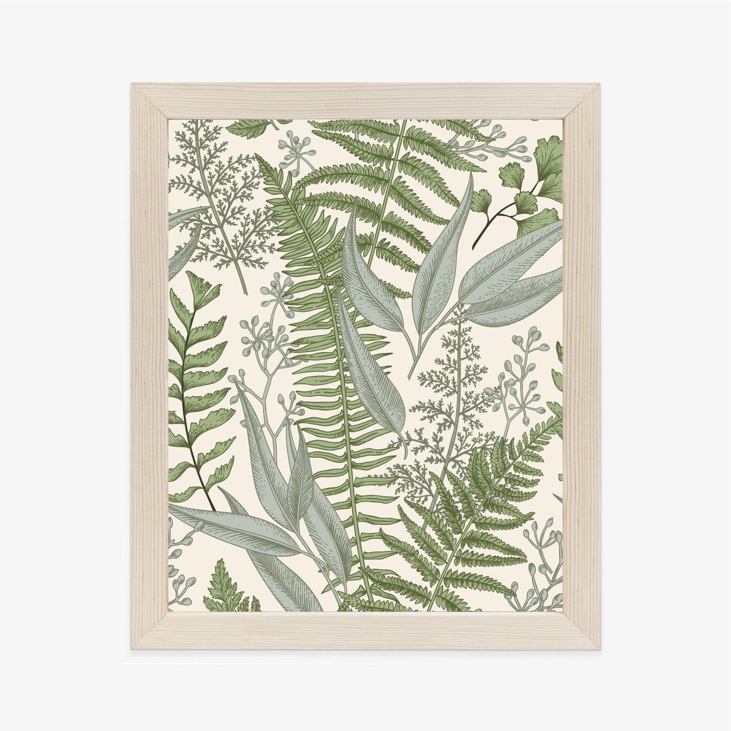Poster Vintage-Wildpflanzen Auf Beigem Hintergrund