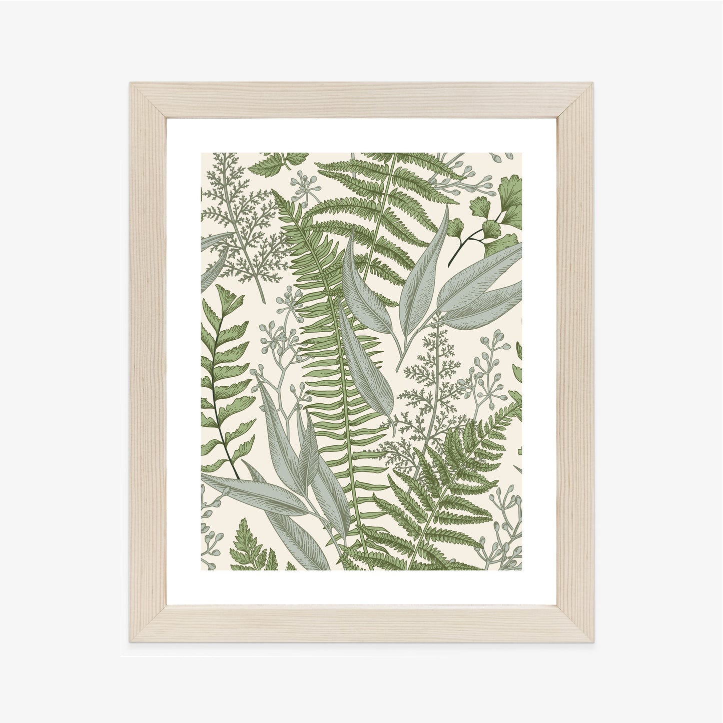 Poster Vintage-Wildpflanzen Auf Beigem Hintergrund