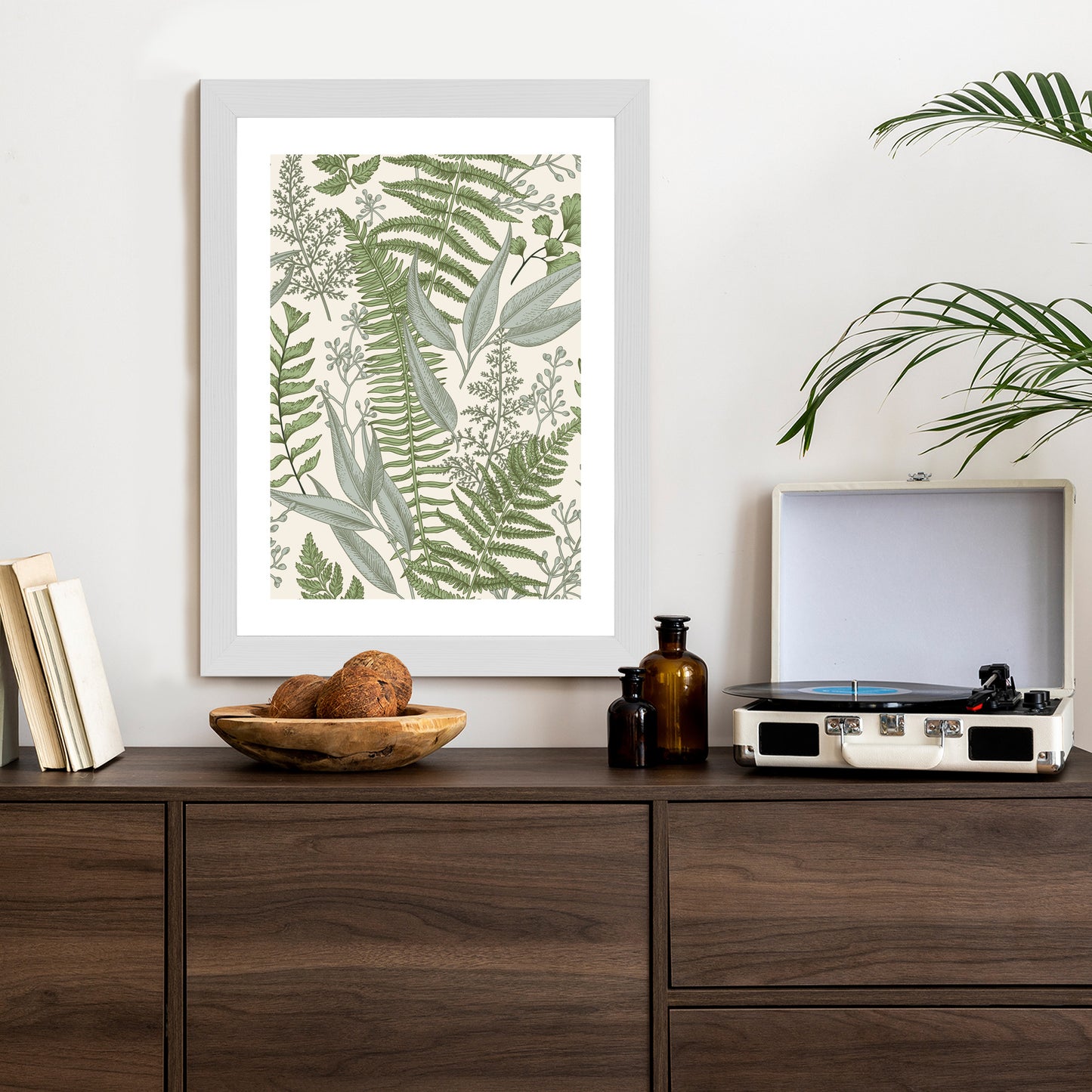 Poster Vintage-Wildpflanzen Auf Beigem Hintergrund