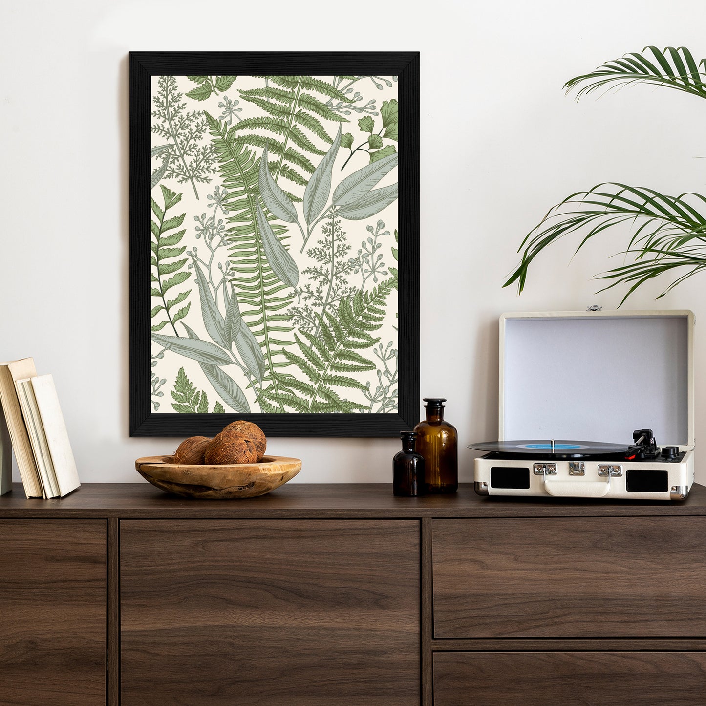 Poster Vintage-Wildpflanzen Auf Beigem Hintergrund
