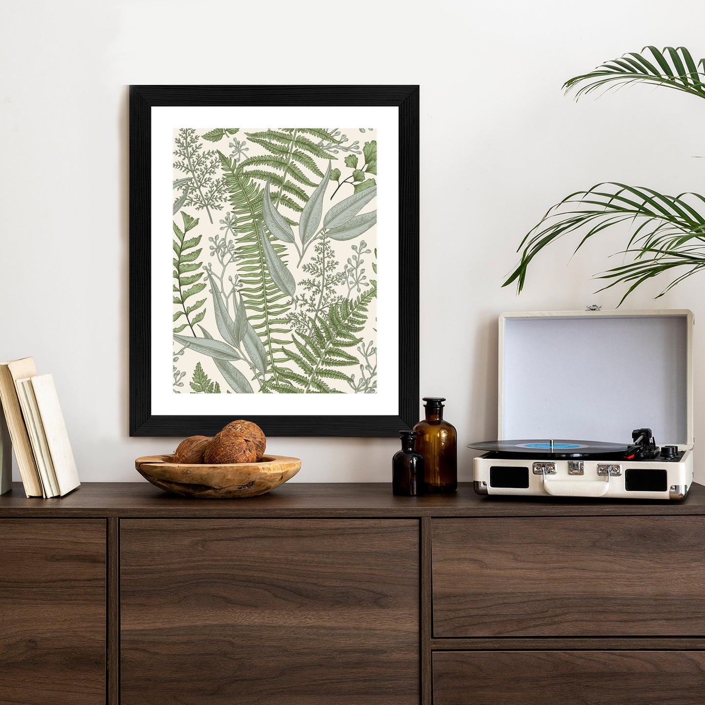 Poster Vintage-Wildpflanzen Auf Beigem Hintergrund