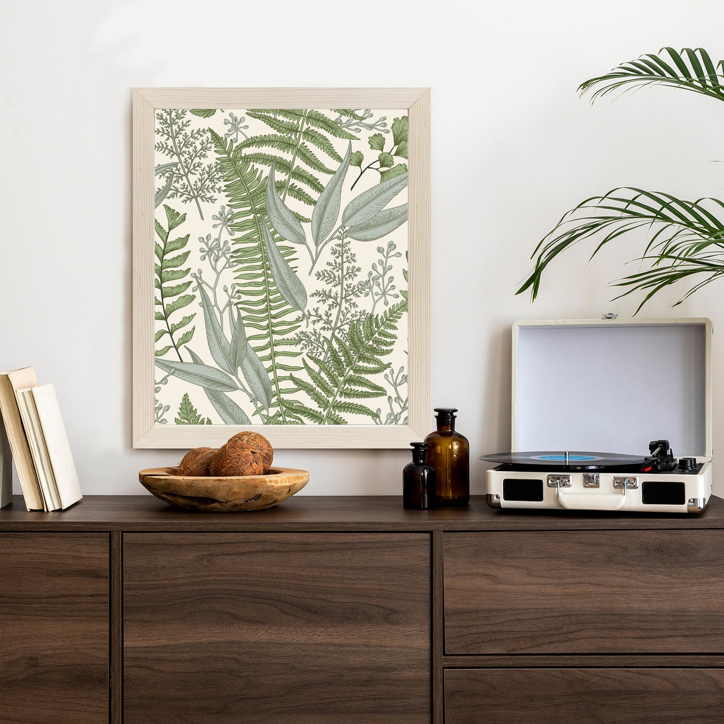 Poster Vintage-Wildpflanzen Auf Beigem Hintergrund