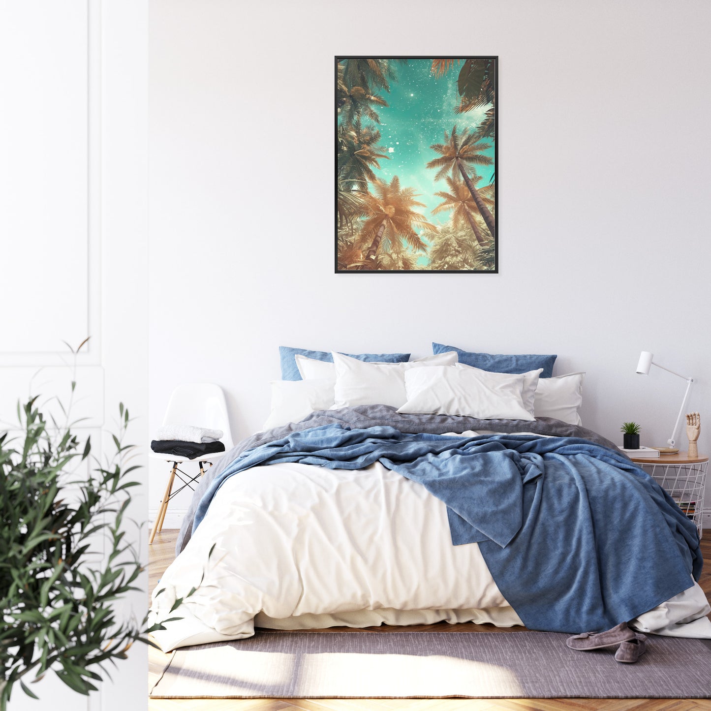 Poster Schöne Sommerpalmen Mit Sternen