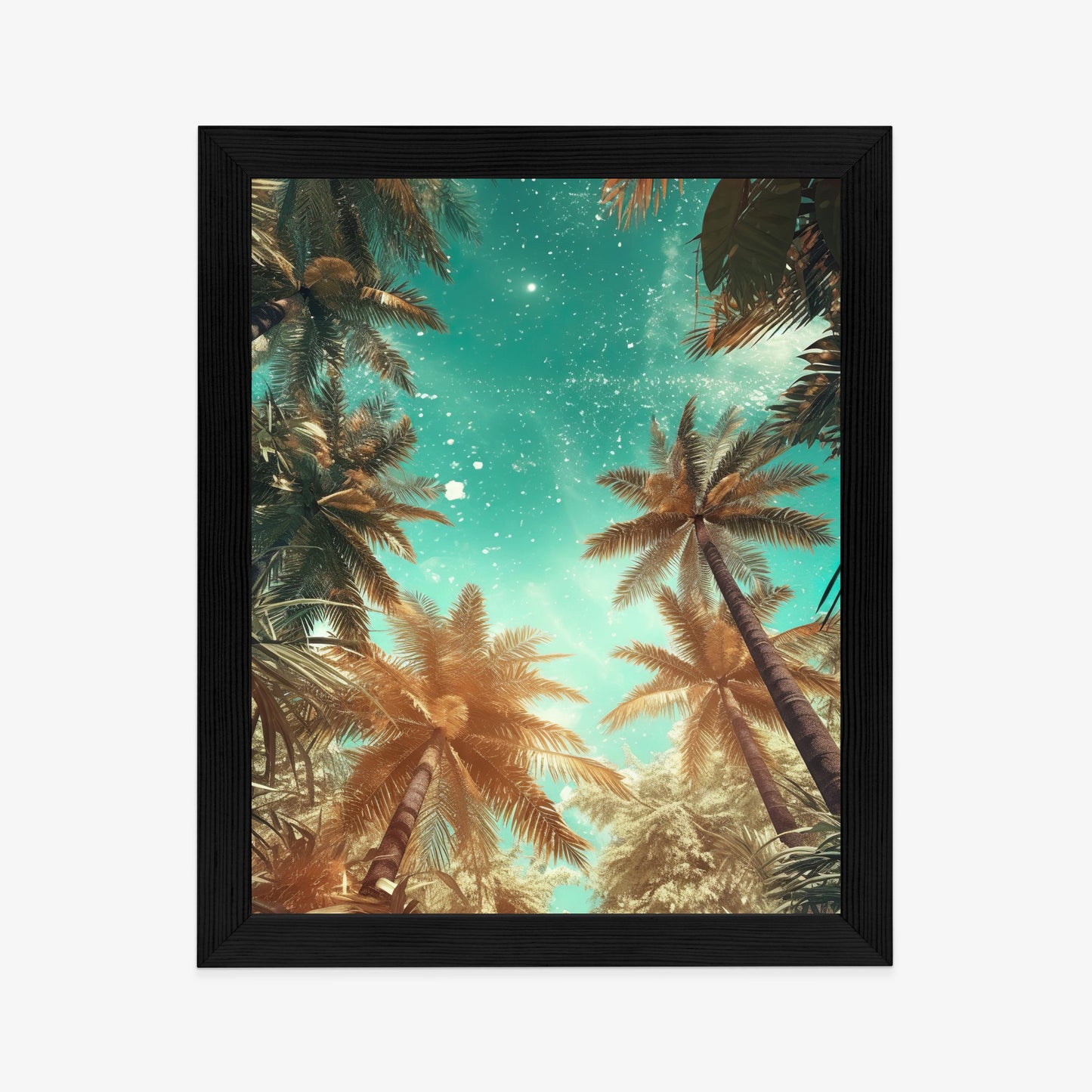 Poster Schöne Sommerpalmen Mit Sternen