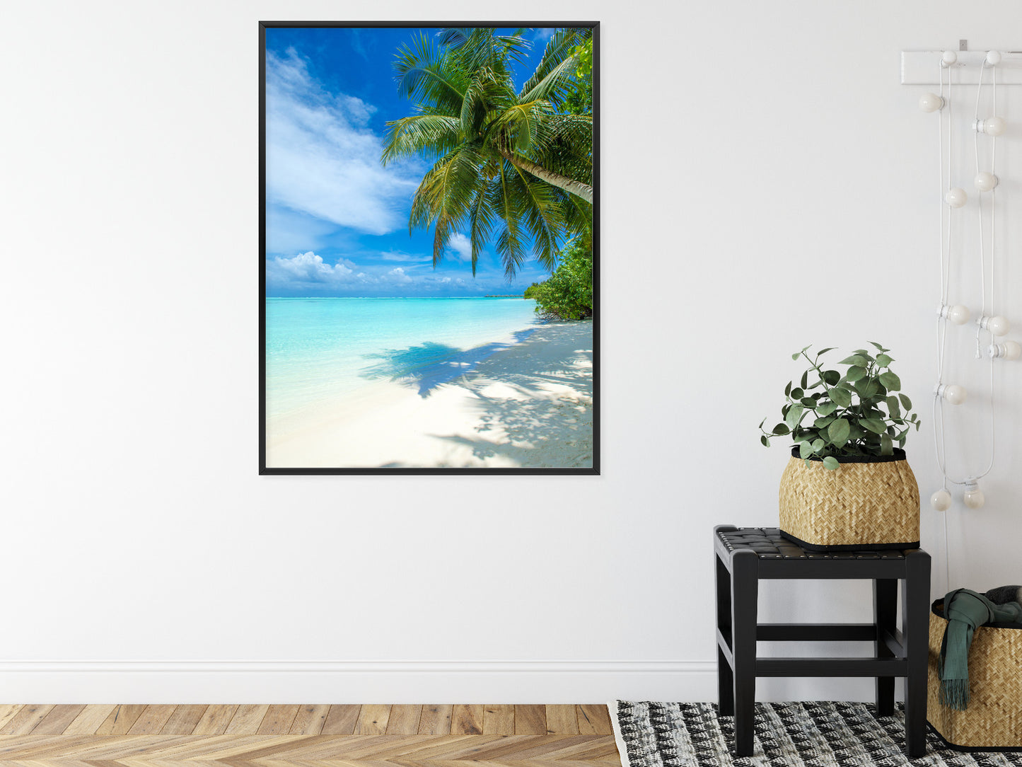 Poster Tropische Malediveninsel Mit Weißem Sandstrand Und Meer