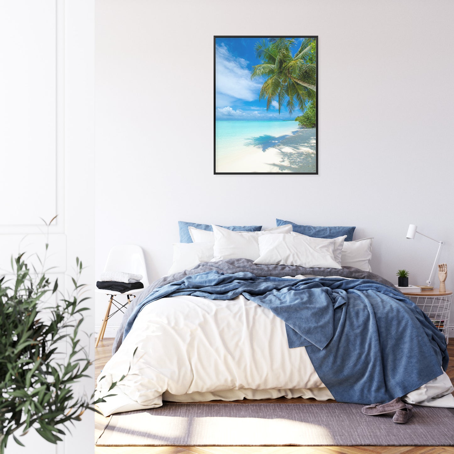 Poster Tropische Malediveninsel Mit Weißem Sandstrand Und Meer