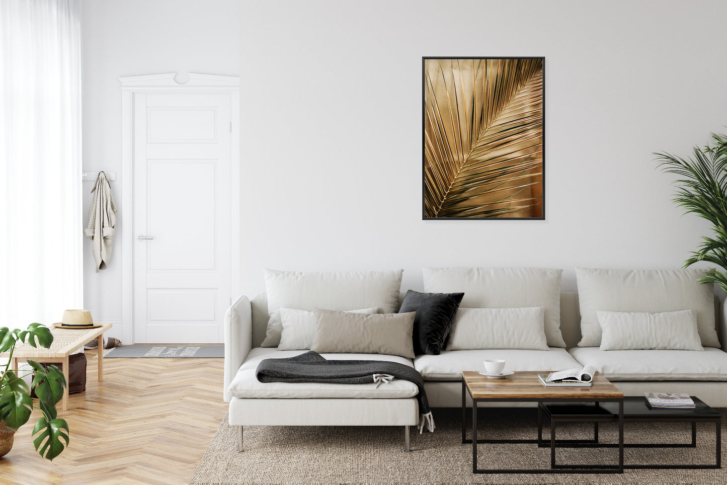 Poster Goldene Palmblätter
