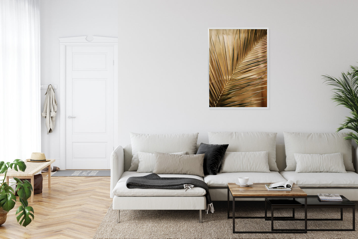 Poster Goldene Palmblätter