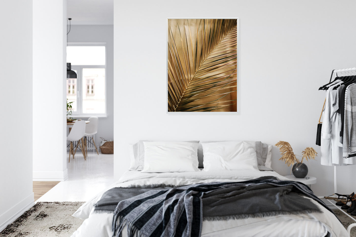 Poster Goldene Palmblätter