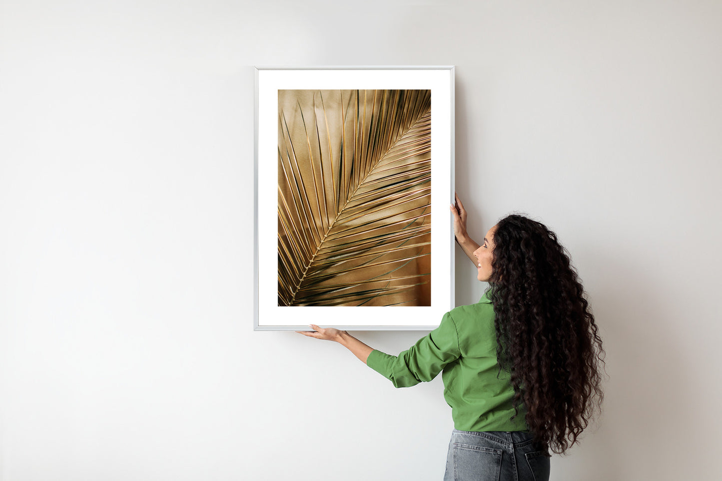 Poster Goldene Palmblätter