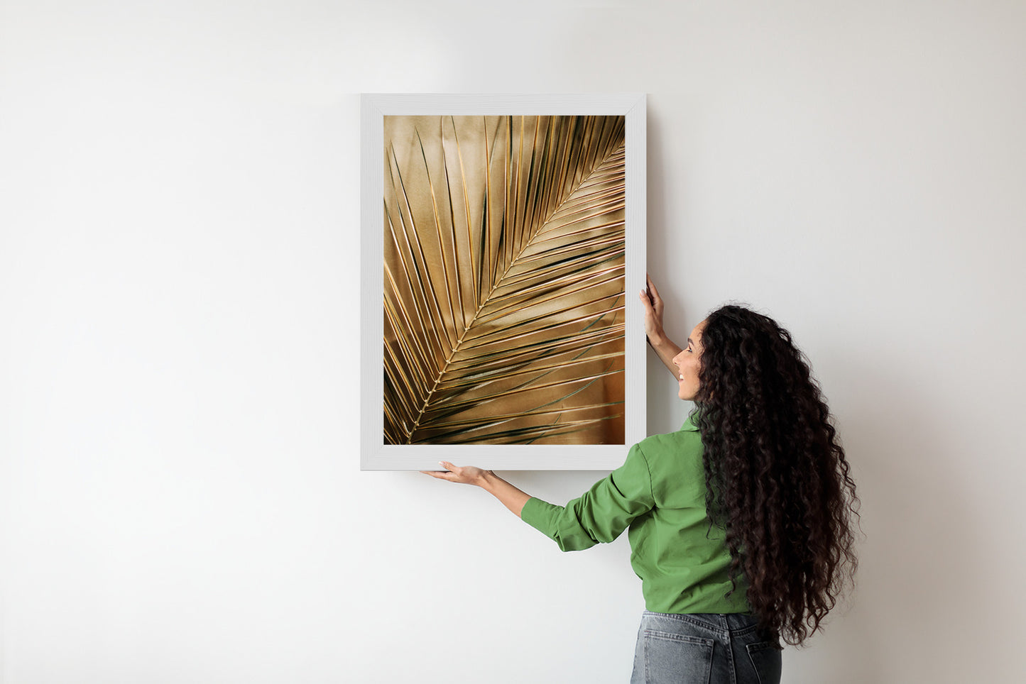 Poster Goldene Palmblätter