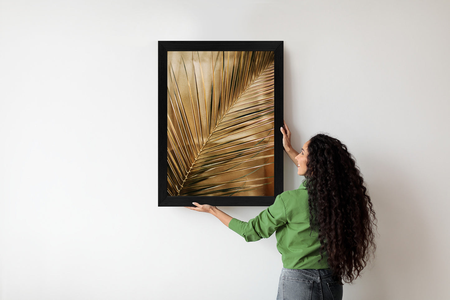 Poster Goldene Palmblätter
