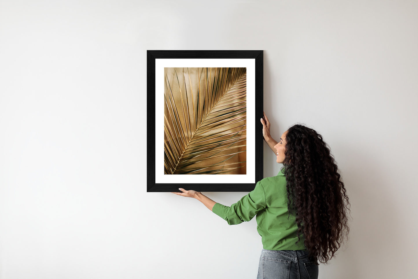 Poster Goldene Palmblätter
