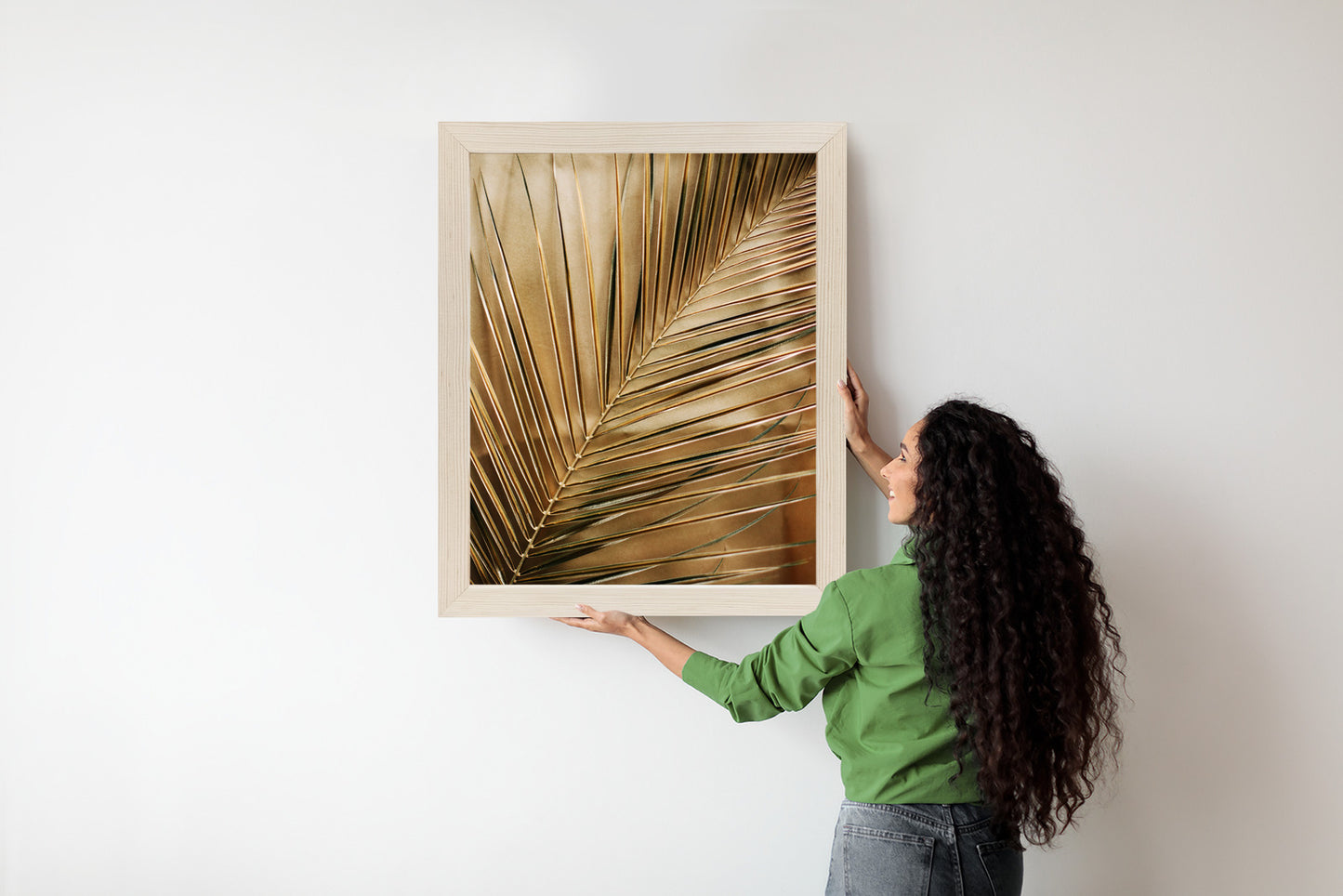 Poster Goldene Palmblätter