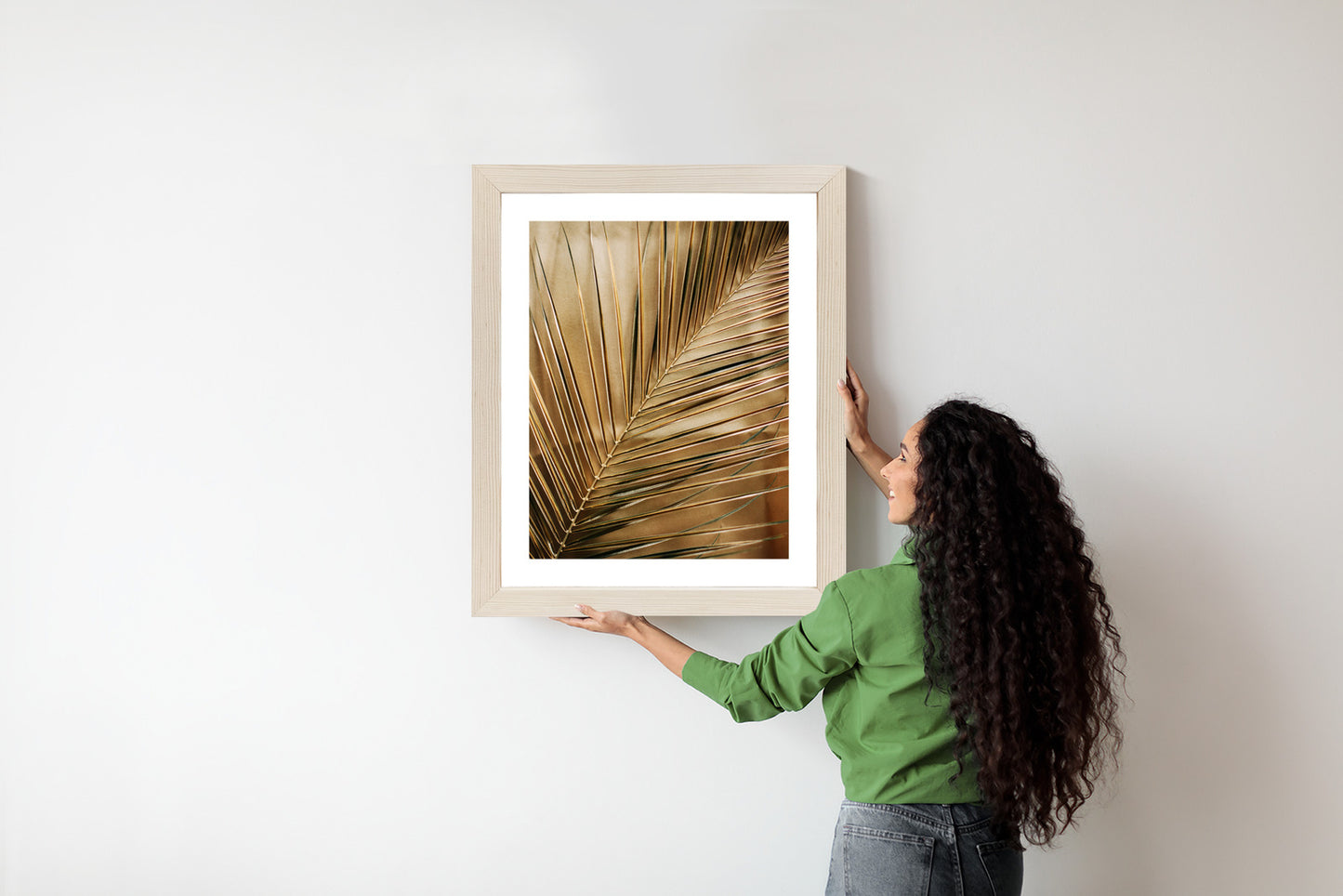 Poster Goldene Palmblätter