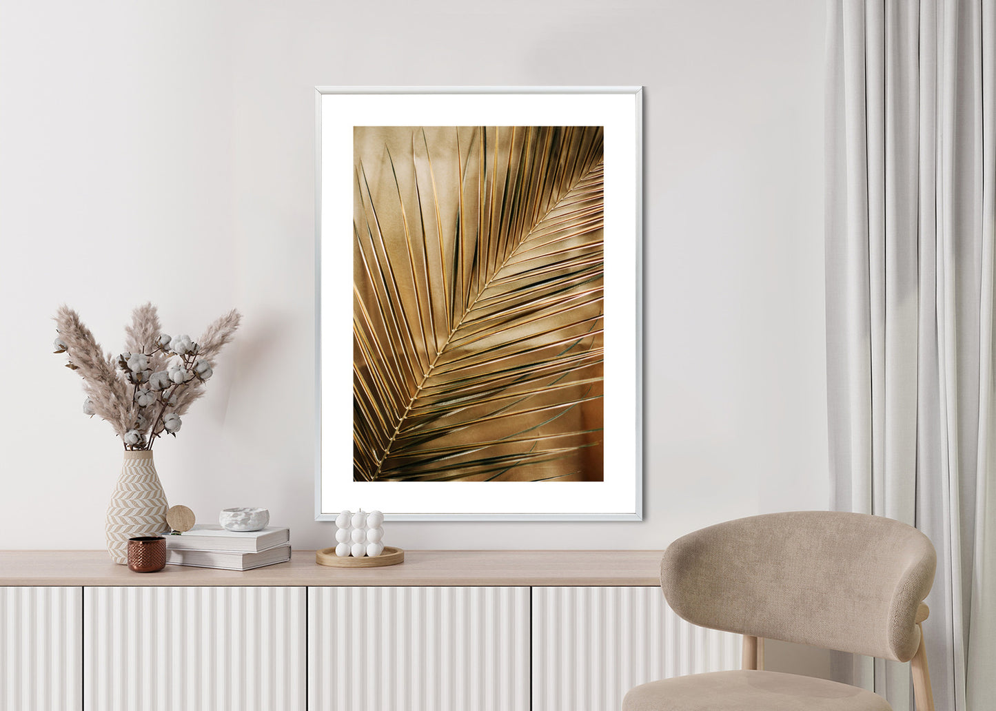Poster Goldene Palmblätter
