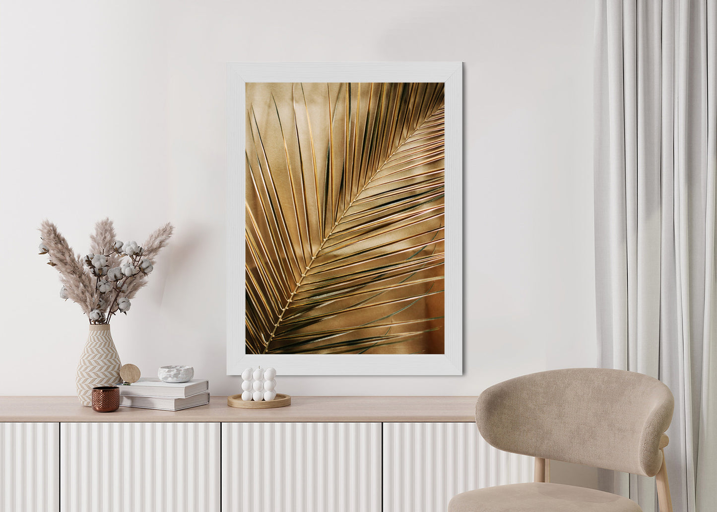 Poster Goldene Palmblätter