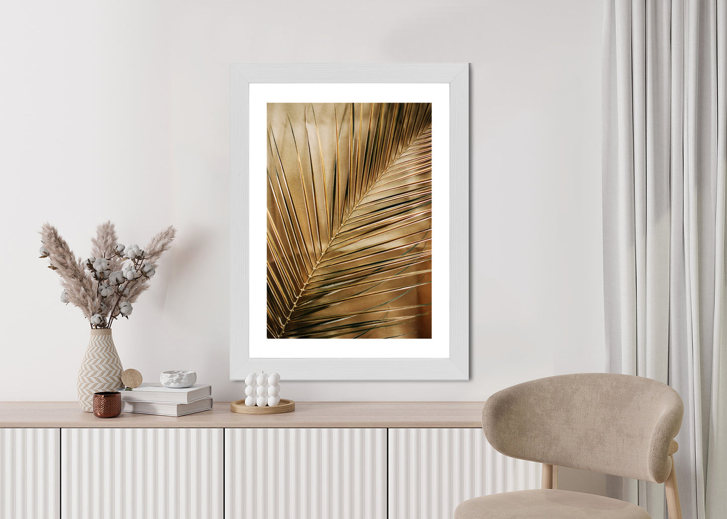 Poster Goldene Palmblätter