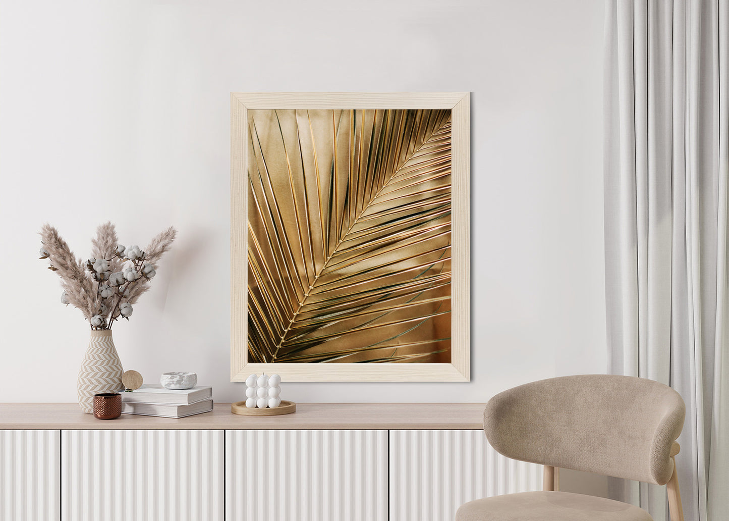 Poster Goldene Palmblätter