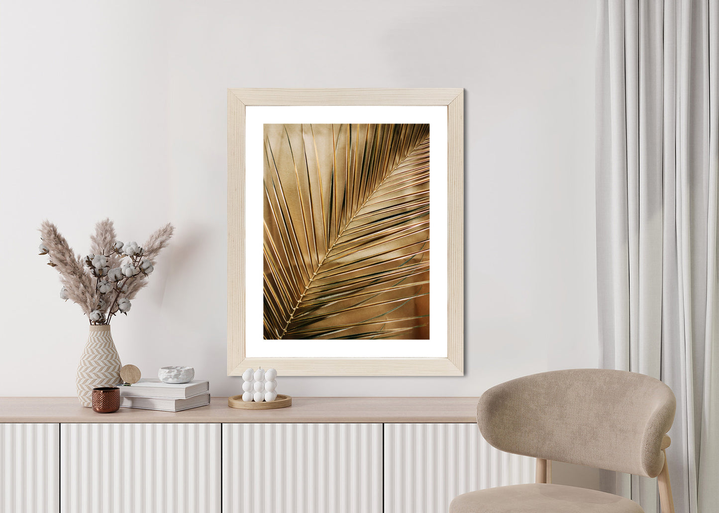 Poster Goldene Palmblätter