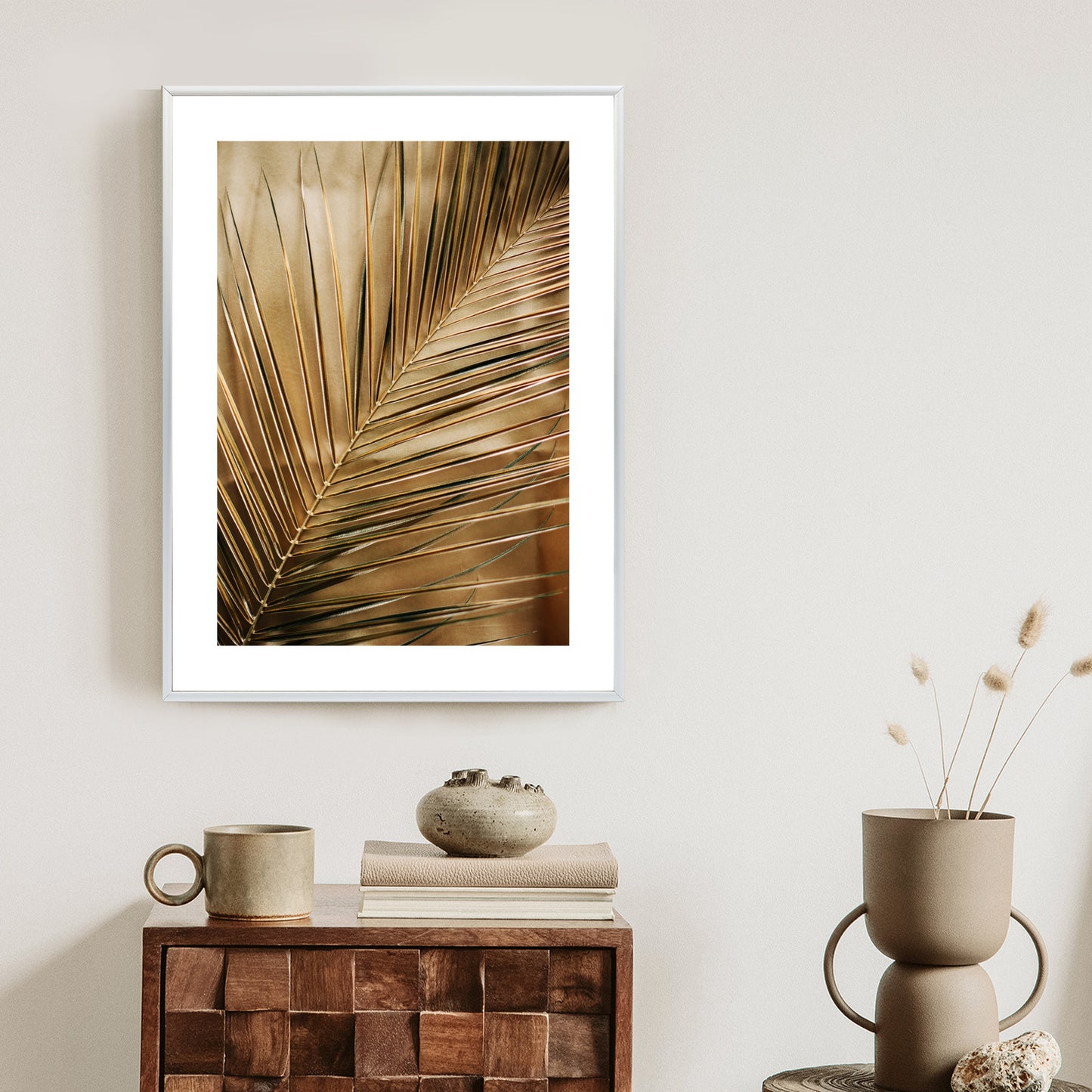 Poster Goldene Palmblätter