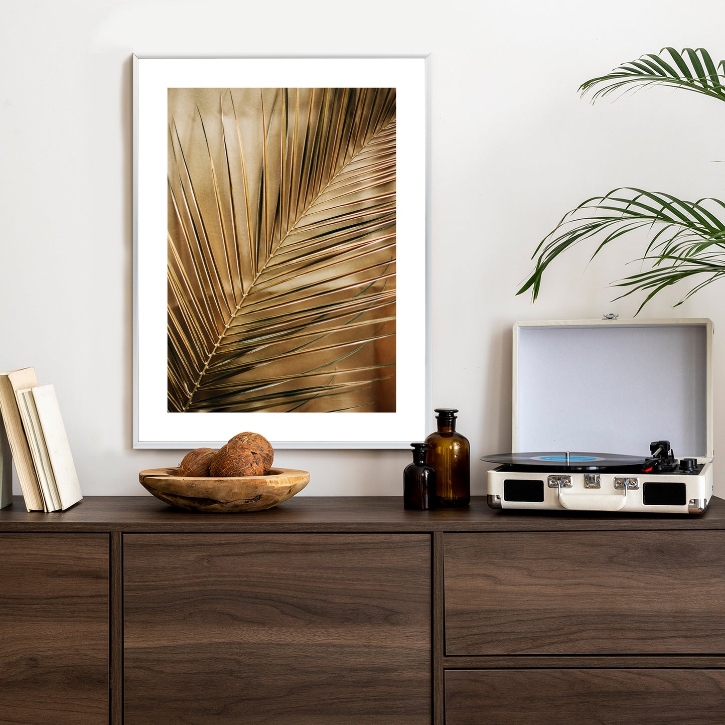Poster Goldene Palmblätter