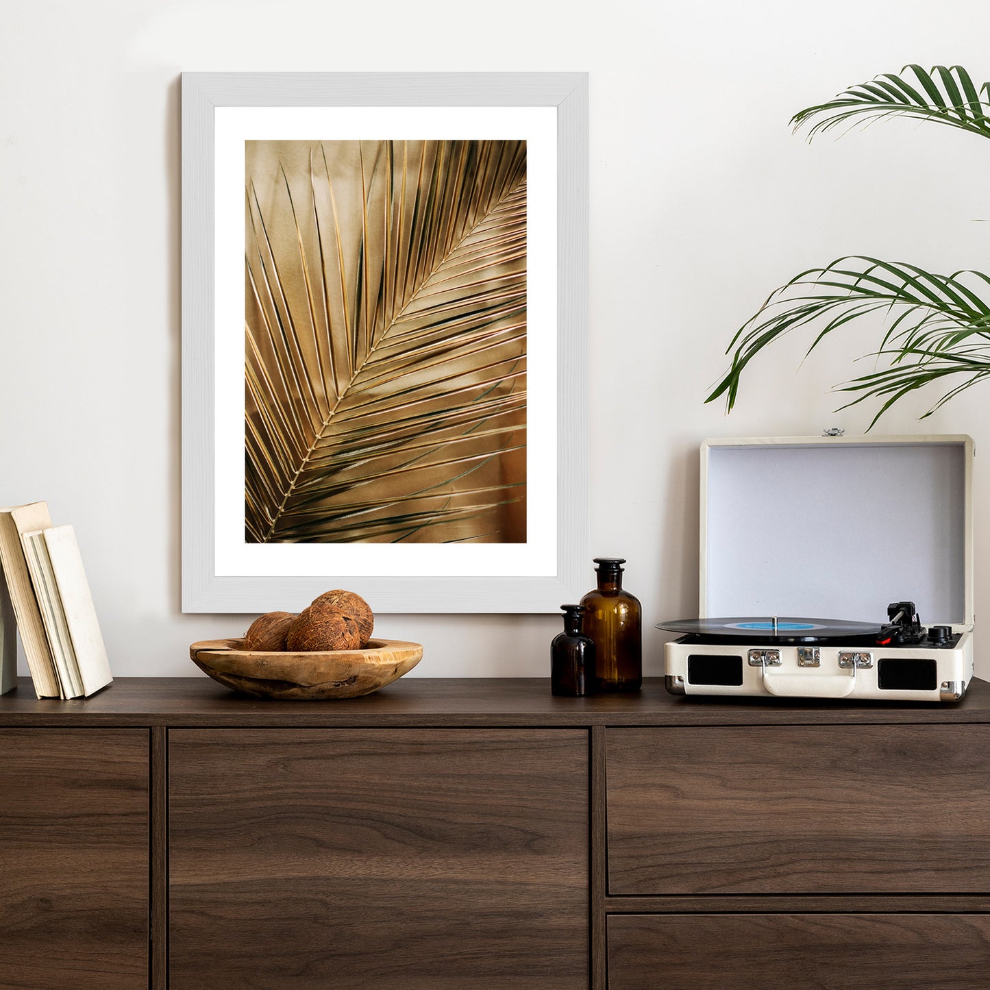 Poster Goldene Palmblätter