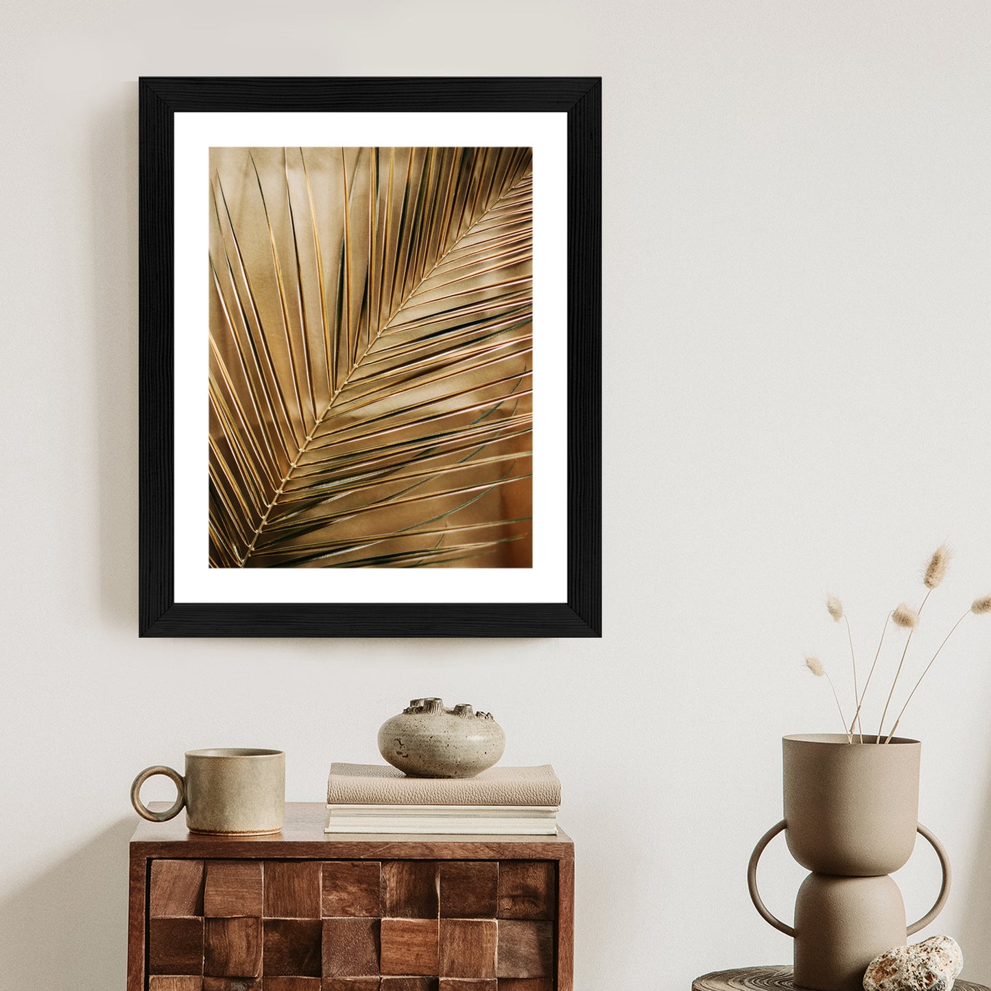Poster Goldene Palmblätter