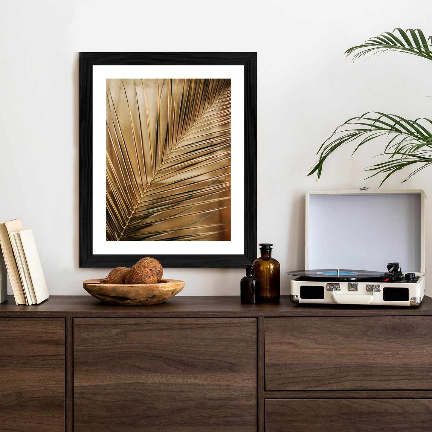 Poster Goldene Palmblätter