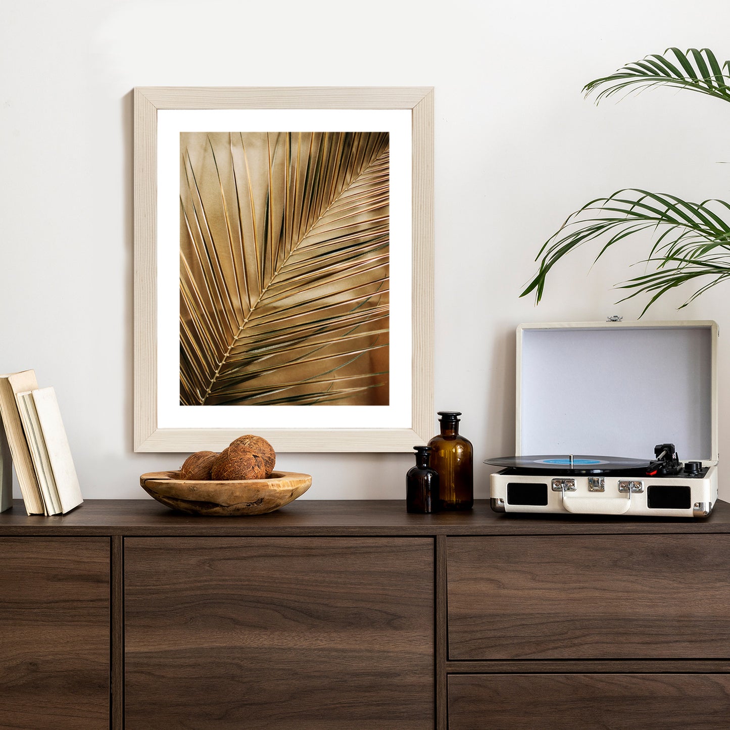 Poster Goldene Palmblätter
