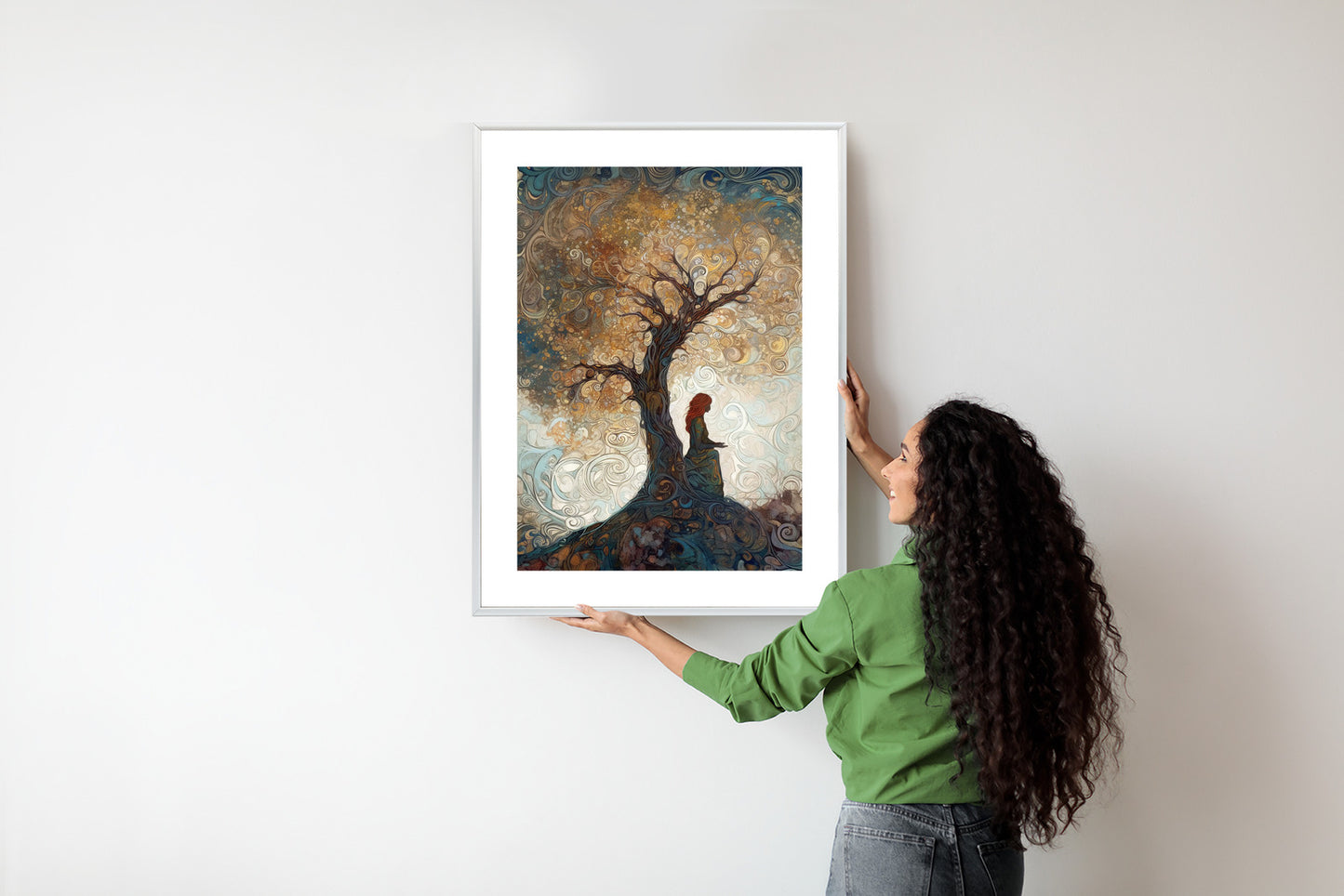 Poster Frau Und Der Baum Des Lebens