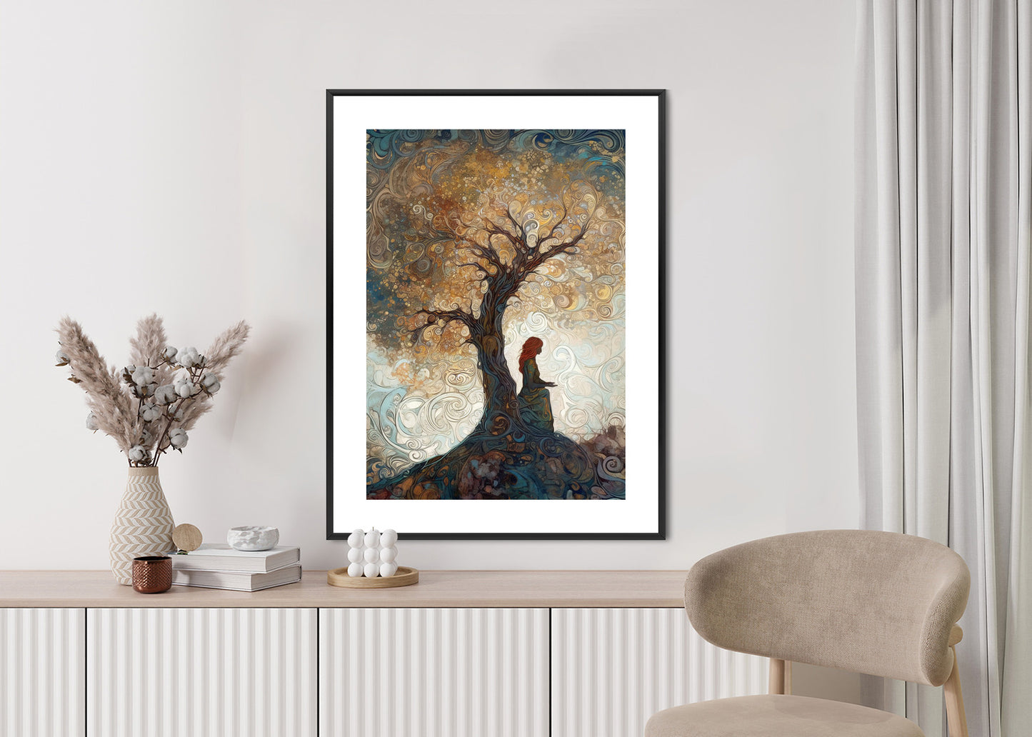 Poster Frau Und Der Baum Des Lebens