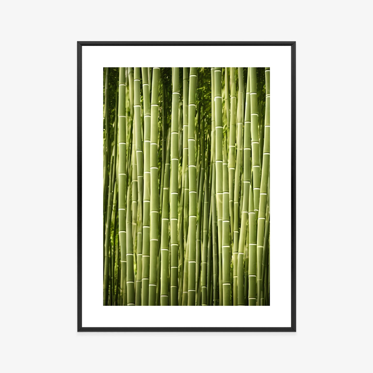 Poster Bambuszaun Rahmen Holz Mit Passepartout Farbe Natürlich