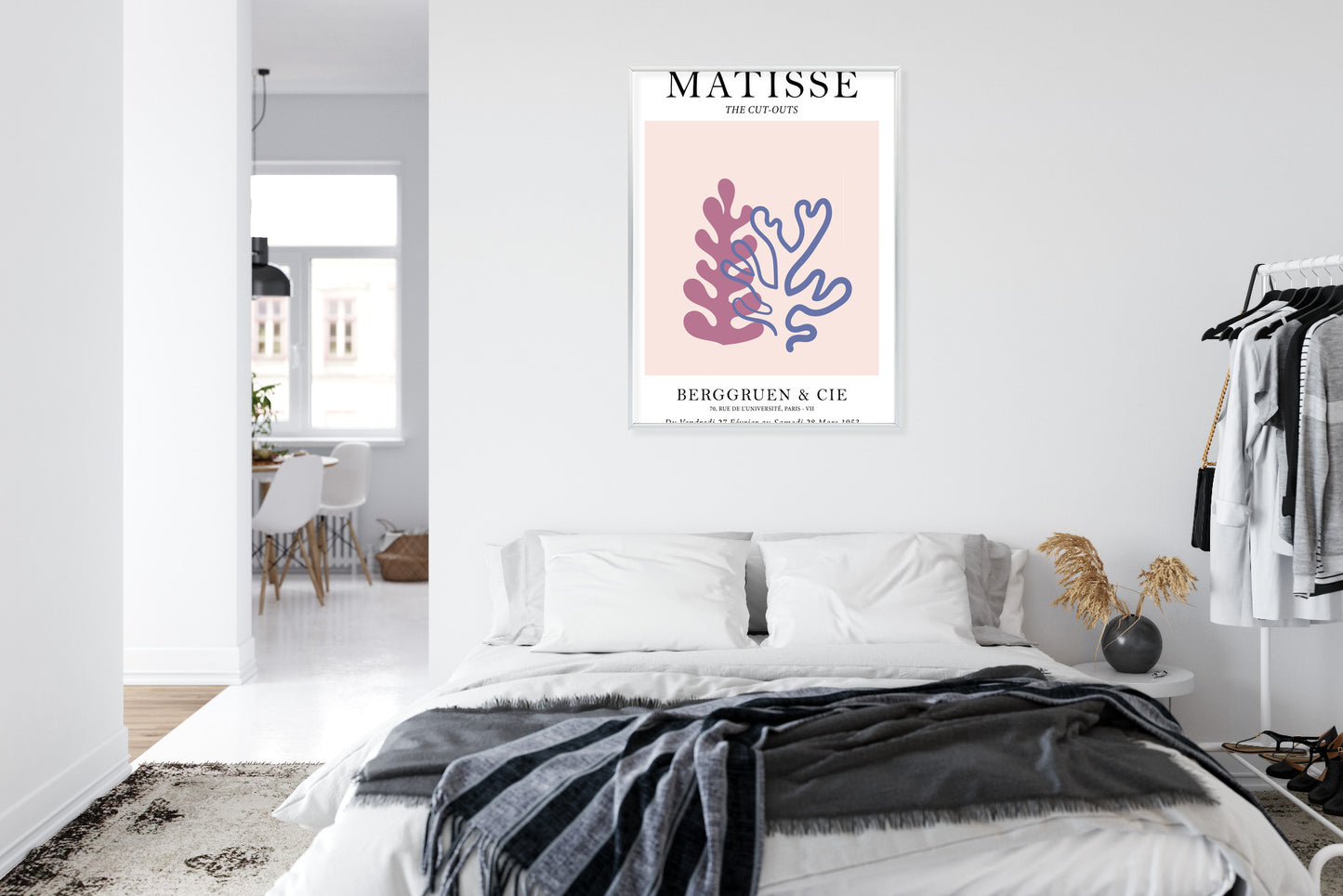 Poster Matisse-Korallen Rahmen Holz Mit Passepartout Farbe Natürlich