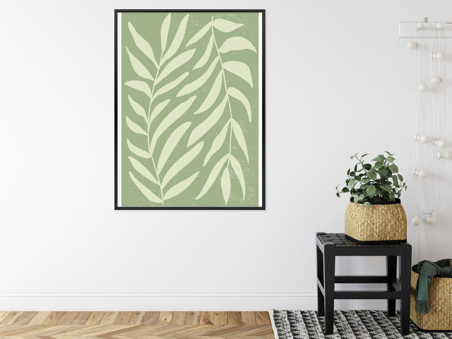 Poster Botanik Im Stil Von Matisse Rahmen Holz Mit Passepartout Farbe Natürlich