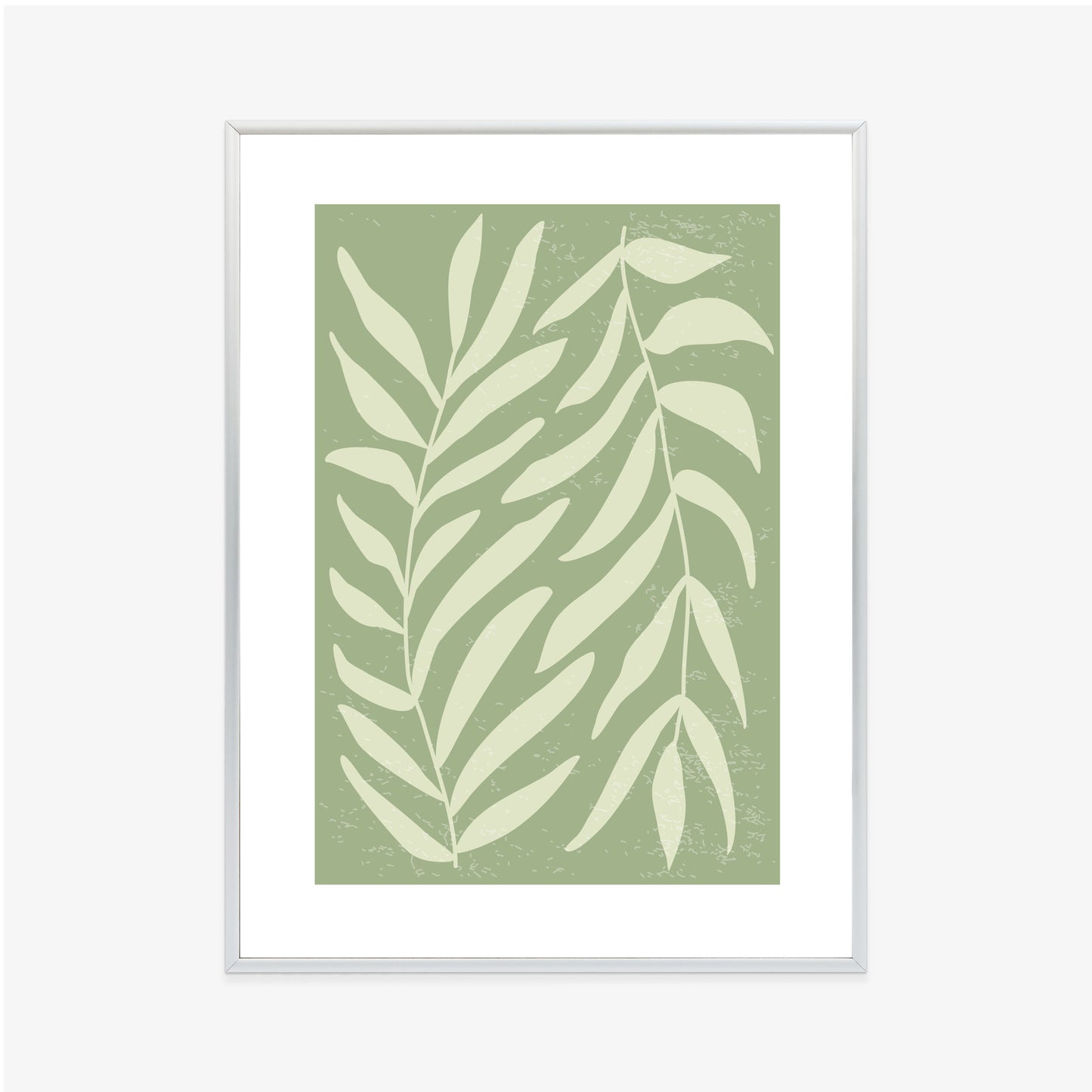 Poster Botanik Im Stil Von Matisse Rahmen Holz Mit Passepartout Farbe Natürlich