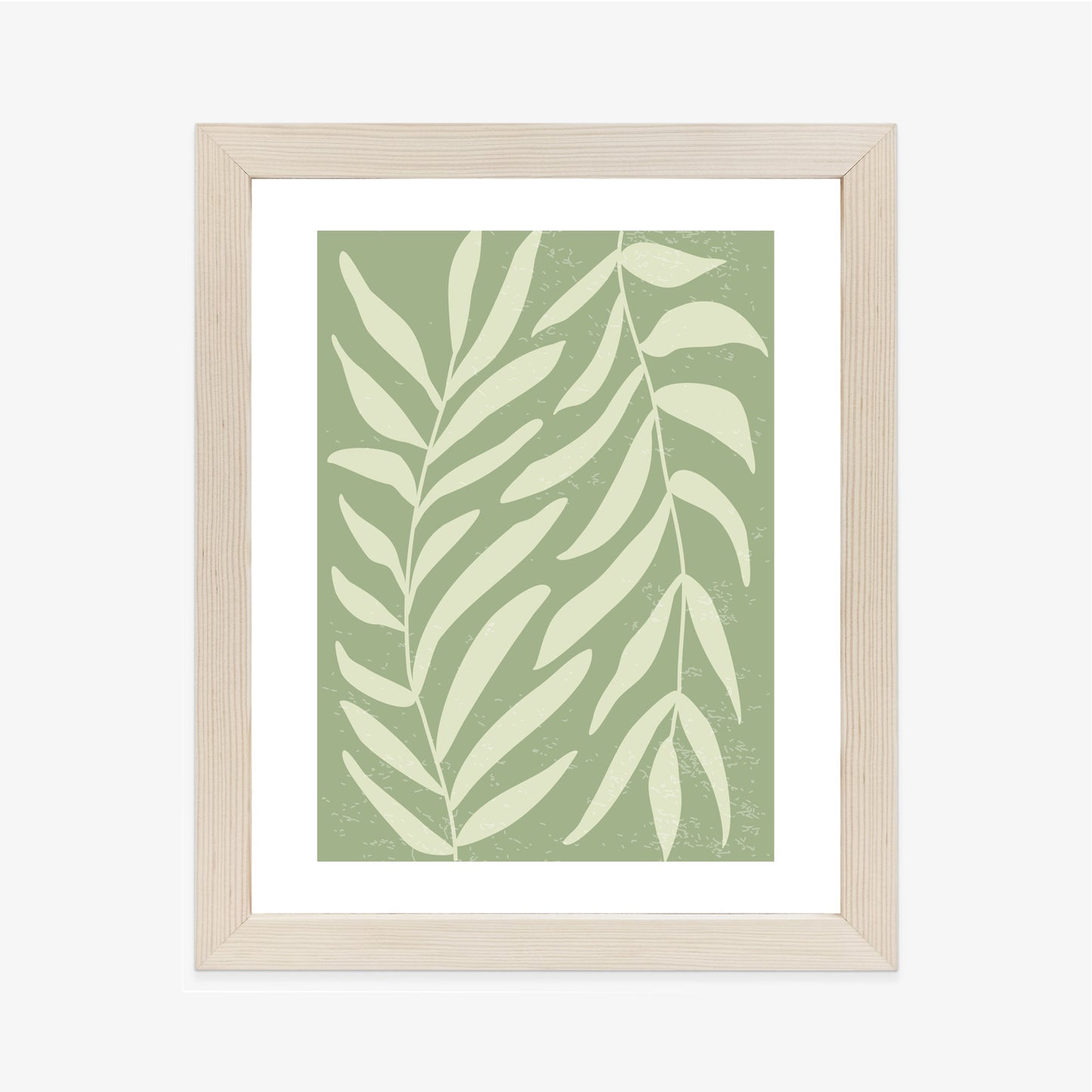 Poster Botanik Im Stil Von Matisse Rahmen Holz Mit Passepartout Farbe Natürlich