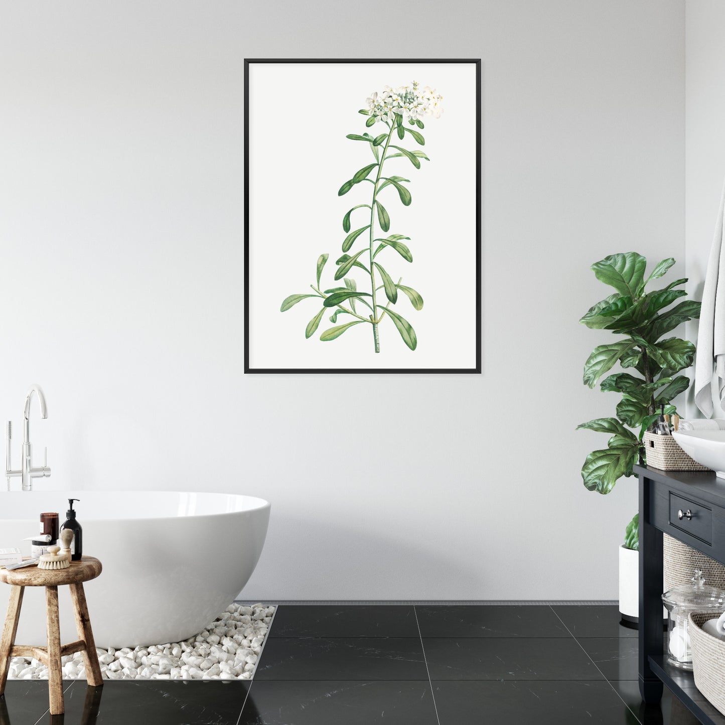 Poster Eine Kleine Weiße Pflanze