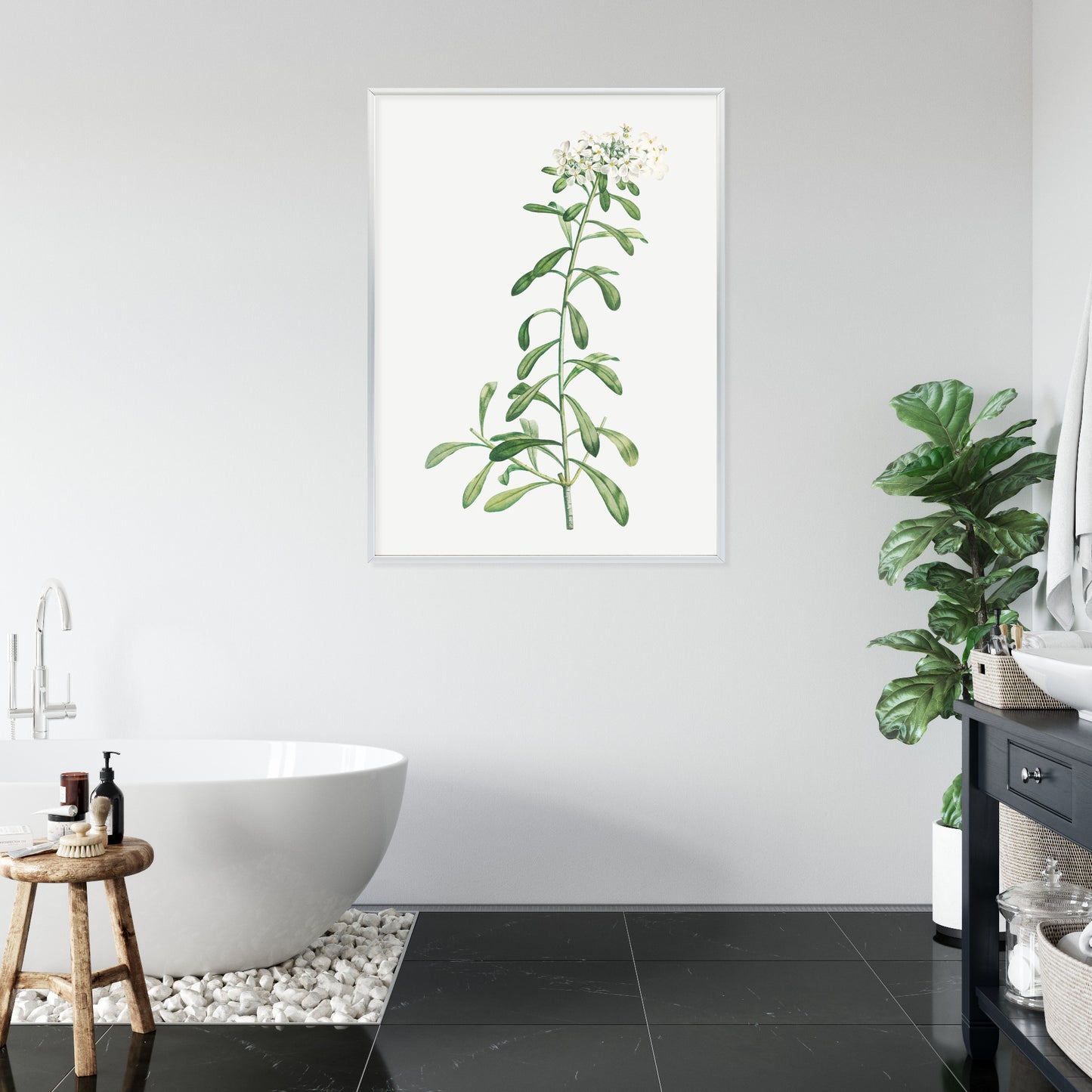 Poster Eine Kleine Weiße Pflanze