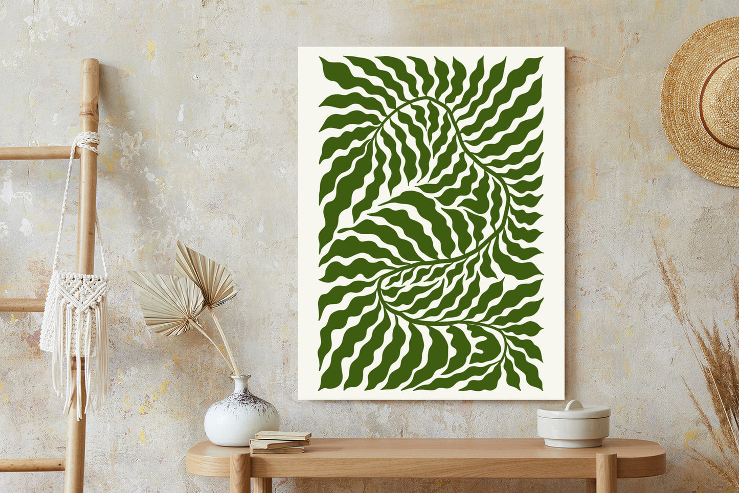 Poster Minimalistische Abstraktion Der Botanischen Komposition