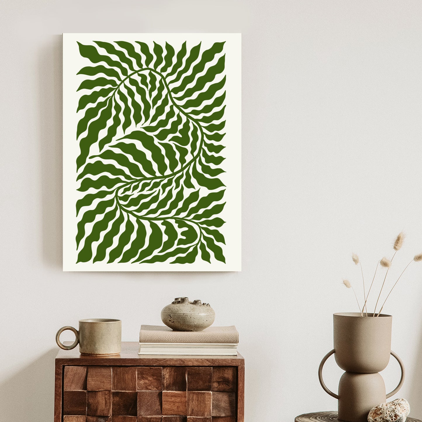Poster Minimalistische Abstraktion Der Botanischen Komposition