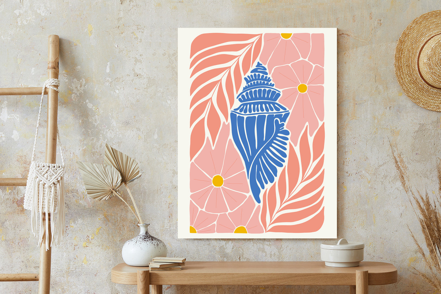 Poster Abstrakte Minimalistische Pflanzen Im Matisse-Stil