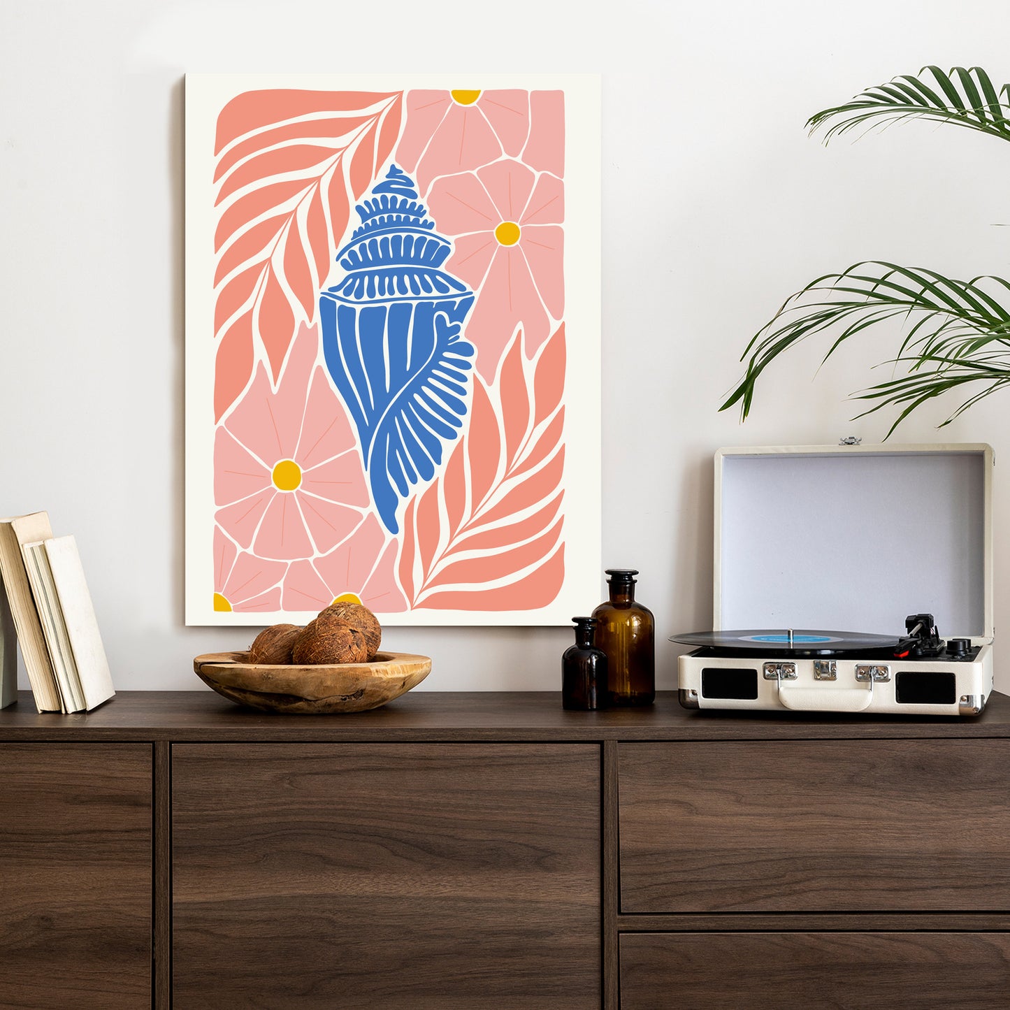 Poster Abstrakte Minimalistische Pflanzen Im Matisse-Stil