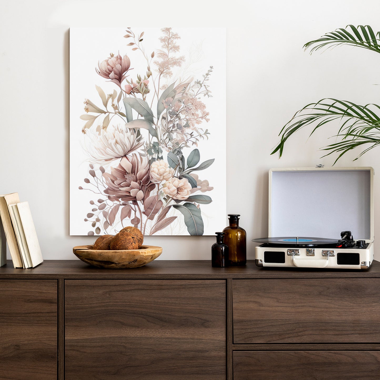 Poster Strauß Romantischer Blumen In Pastelltönen