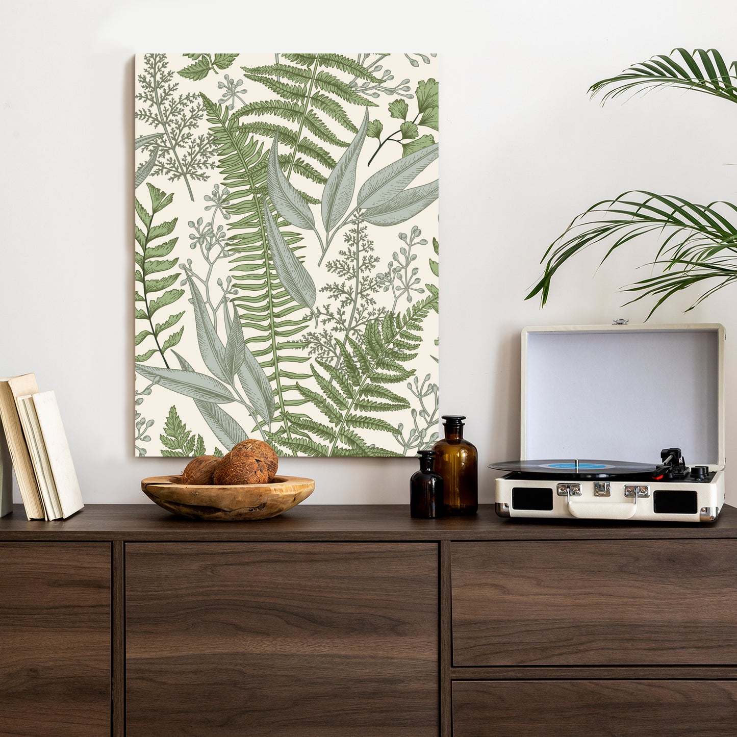 Poster Vintage-Wildpflanzen Auf Beigem Hintergrund