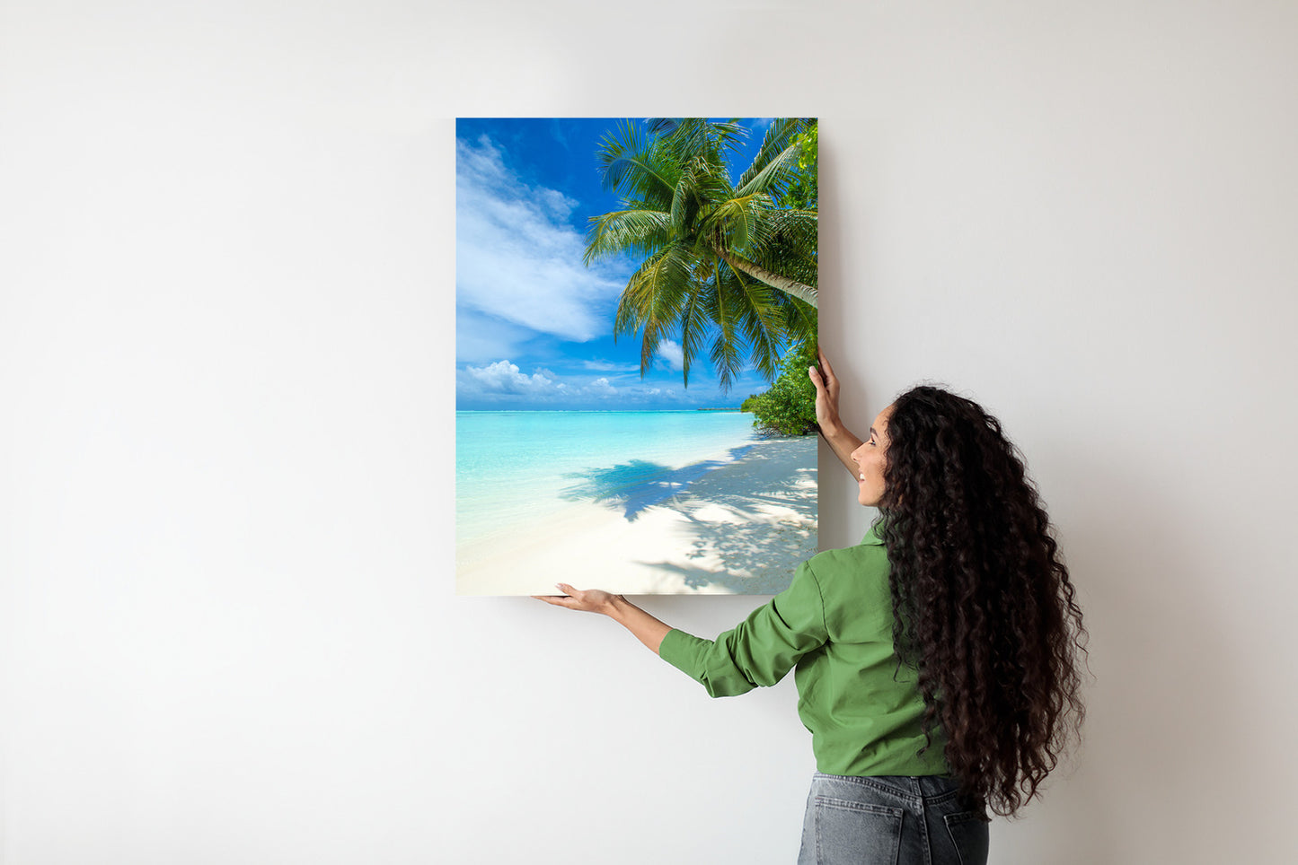 Poster Tropische Malediveninsel Mit Weißem Sandstrand Und Meer