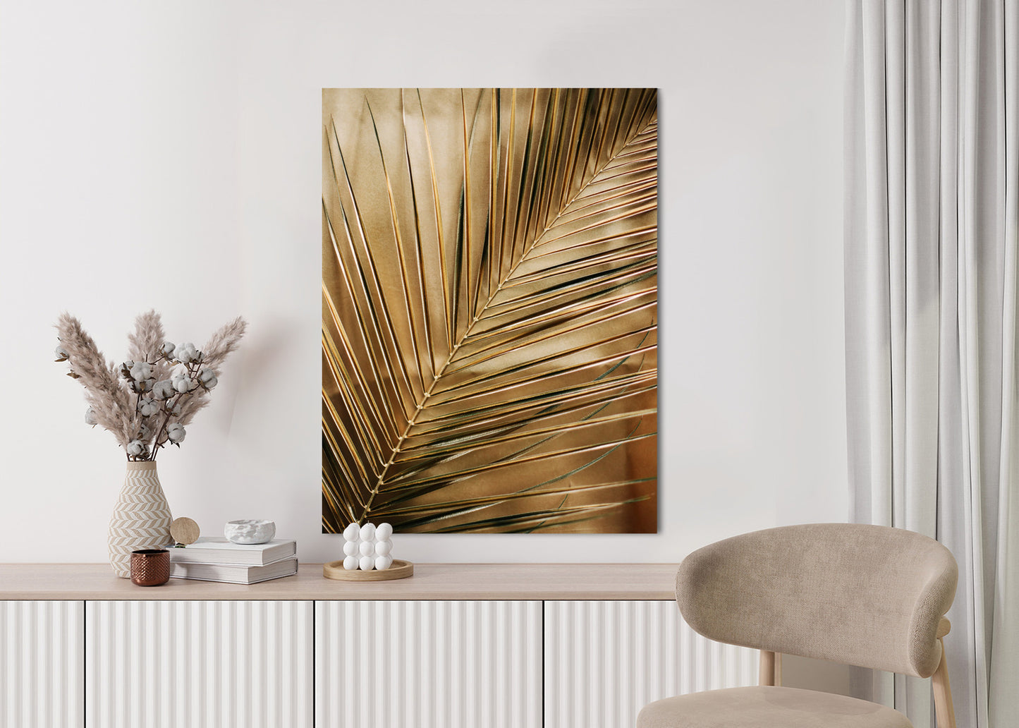 Poster Goldene Palmblätter